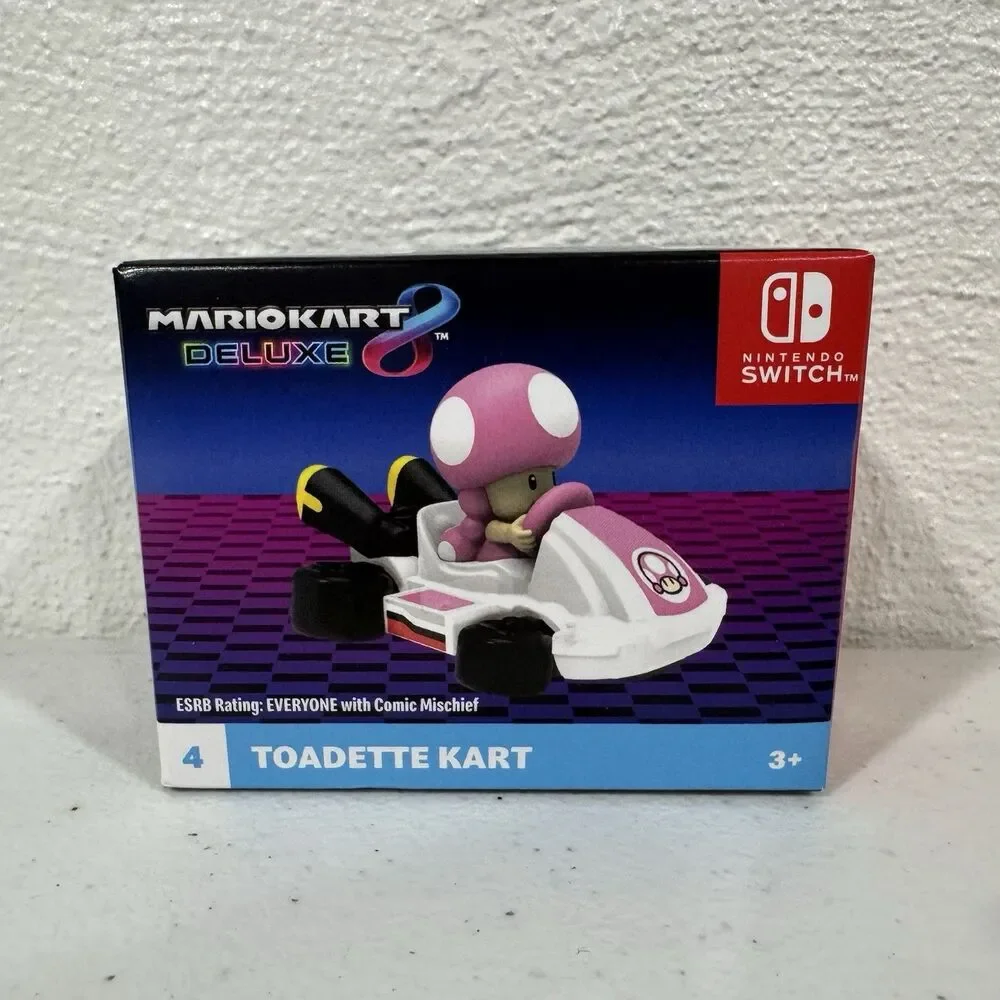 NEW 2024 Nintendo Mario Kart 8 Deluxe McDonald's #4 Toadette Kart Toy